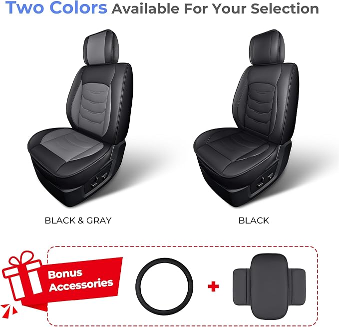 1:1 Custom Car Seat Covers Fit for Toyota RAV4 2019-2025 2026 | Fit for RAV 4 LE, XLE, XLE Premium, Limited Full Set Faux Leather Waterproof Seat Protectors(5-Seater, Black) - Image 3