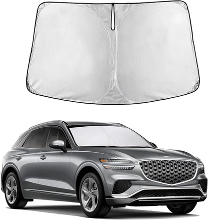 Autovir Windshield Sun Shade Fit for 2022-2024 2025 2026 Genesis Gv70 | Sunshade, Front Car Window Shades Sun Visor, Blocks UV Rays & Heat, Car Accessories by Autovir
