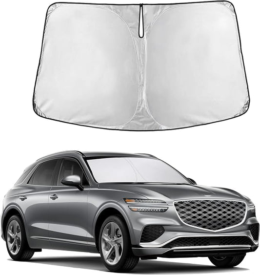Autovir Windshield Sun Shade Fit for 2022-2024 2025 2026 Genesis Gv70 | Sunshade, Front Car Window Shades Sun Visor, Blocks UV Rays & Heat, Car Accessories by Autovir