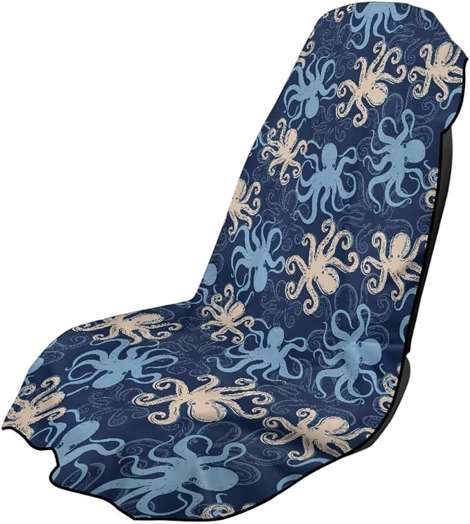 SEANATIVE Octopus Sports Print Towel Seat Covers for Cars - Quick-Dry Sweat Towels for Gym, Hiking & Beach with Anti-Scratch Design (Machine Washable, Universal Fit) by SEANATIVE