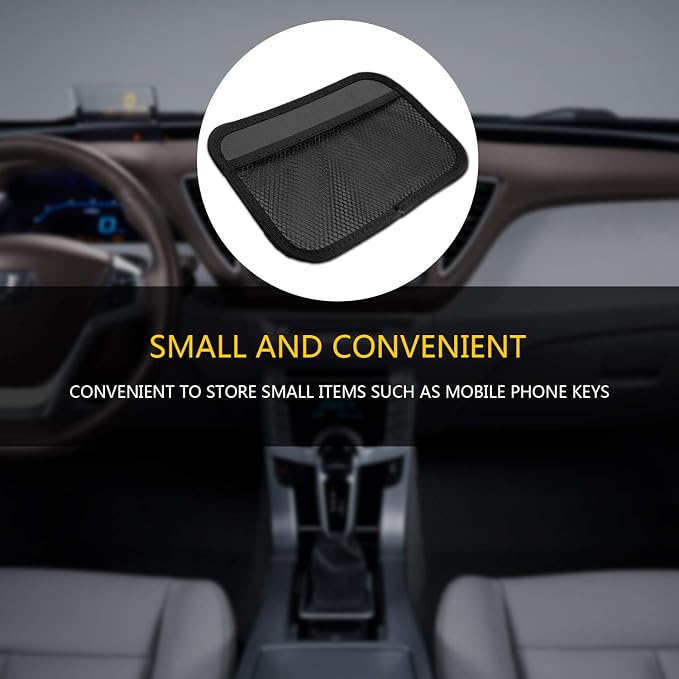 INNOLIFE Car Net Pocket Side Clutter Scattered Storage Phone Holder Strong Paste Organizer 8"x5.75"(2pcs L) - Image 7
