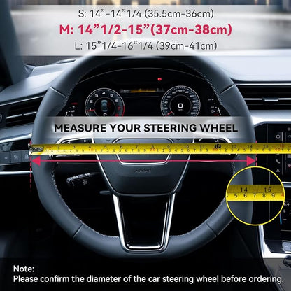 Boho Steering Wheel Cover Elastic Microfiber for Women, Universal Fit 15 inch Car SUV, Hippie Style Protector Cover, Anti-Slip, Breathable, Absorbing Sweat - 03 - Image 5