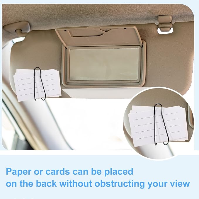 Frienda 10 Pieces Auto Car Vehicle Sun Visor Clip Holder for Sunglasses Glasses Holder Hanger Eyeglasses Mount Ticket Card Clip Car Accessories(Gray) - Image 4