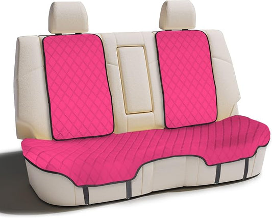 FH Group Car Seat Cover Cushion - Cars Trucks SUV, Neosupreme Car Seat Cushions, Waterproof Car Seat Cover Cushion, Universal Fit Car Seat Protector Rear Set Pink by FHGroup