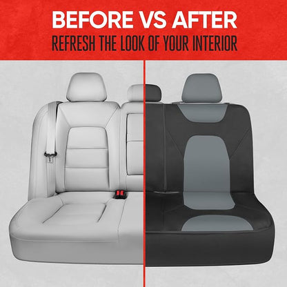 Motor Trend AquaShield Waterproof Gray Rear Split Bench Seat Covers for Trucks Rear Seat Cover Only - Black Car Seat Covers, Back Seat Cover Only - Durable Neoprene Spill Resistant for Kids & Dogs - Image 7