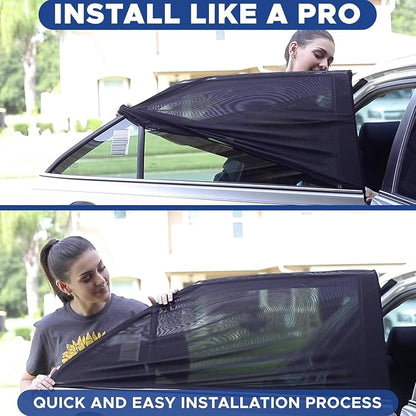 EcoNour Car Window Screen for Hyundai Elantra (2021-2026) 2 Pack | Mesh Camping Window Covers | 100% Protection from UV | Baby Safe Privacy Blackout Window | Car Accessories - Image 5