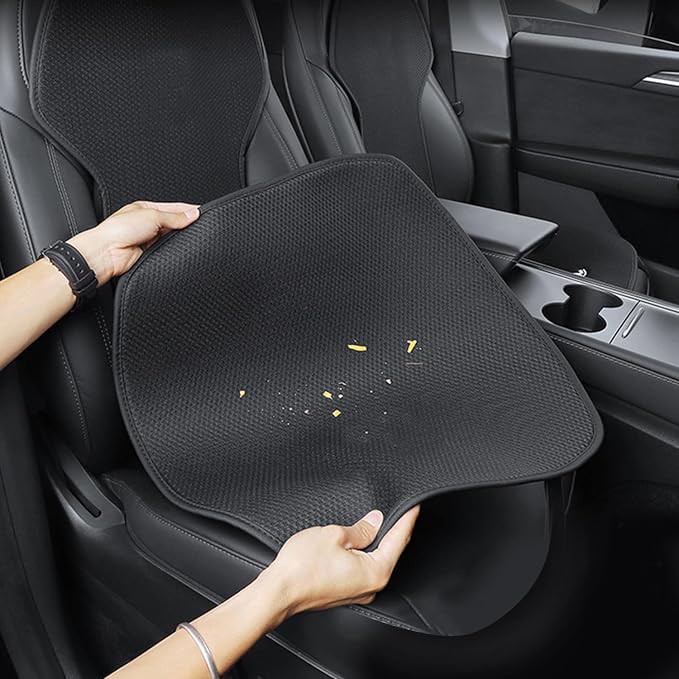 TOPABYTE Front Car Seat Covers for Tesla Model Y Model S Model X Model 3 | Breathable Interior Seat Cushion Protector for Tesla Model 3/Y/X/S 2017-2026 All Season Protection Breathable - Image 6