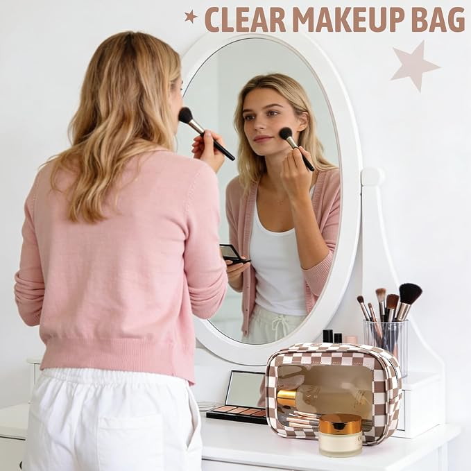 YOPCDJ 5PCS Diaper Bag Organizer Pouch Set, TSA Approved Toiletry Bag, Clear Waterproof TPU Makeup Bag Set Travel Organizer Bags for Women and Kids - Image 7