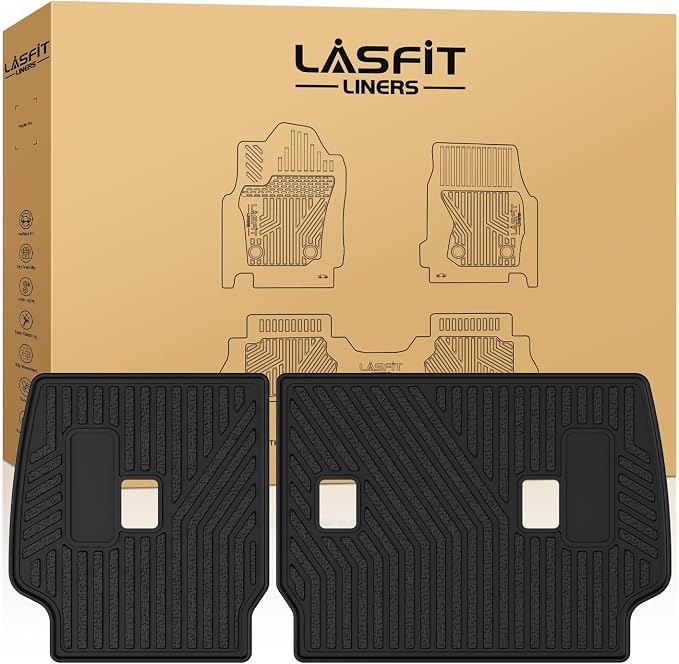 LASFIT Cargo Mat for Toyota 4Runner 2025 2026 (Fit 5/7 Seats) | All Weather Custom Fit Anti-Slip Pet Friendly Easy Clean TPE Rear Seat Backrest Mats for 6th Gen 4Runner, Black by LASFIT