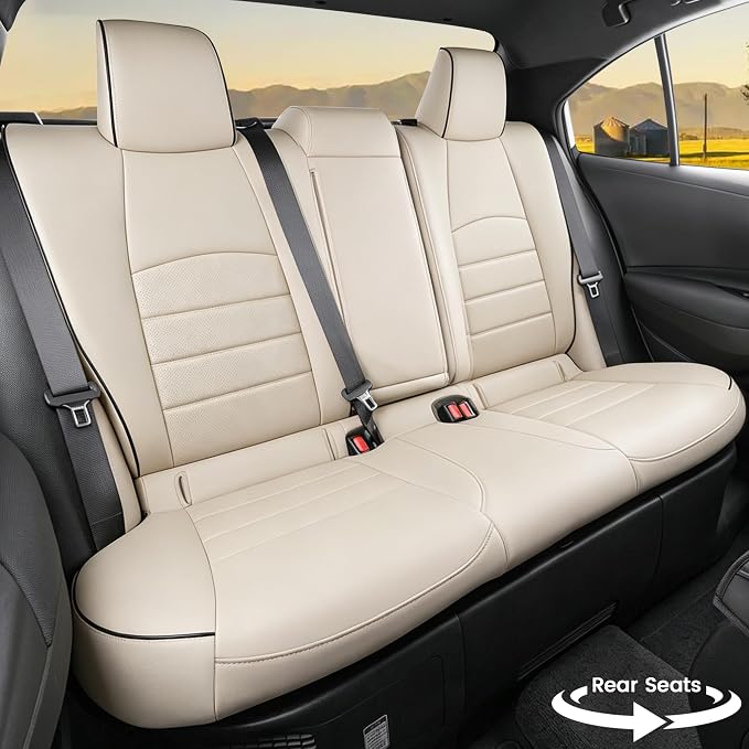 HKZ Customized Special seat Cover for Toyota Corolla (Beige, 2020-2022 Corolla XSE) - Image 2