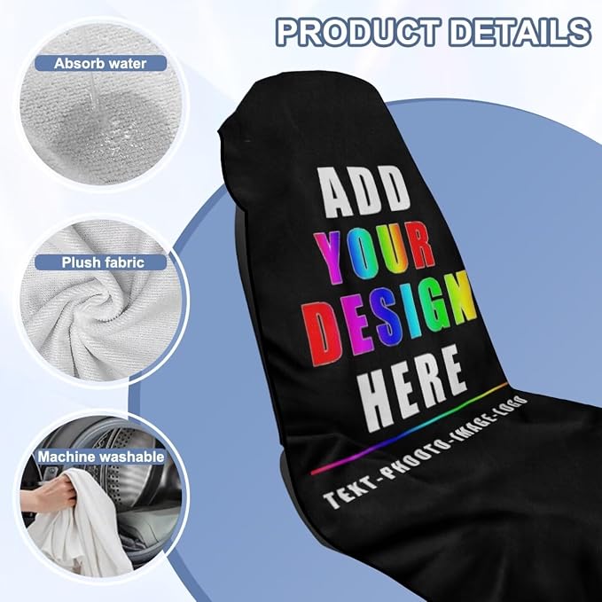 Custom Design Car Towel Seat Cover Breathable Car Seat Cover Protector Non-Slip Comfortable Cars Interior Accessories for Cars, SUVs, and Trucks - Image 6