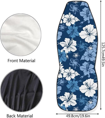 Hawaiian Flowers Front Car Seat Cover 2 Pcs Breathable Car Seat Covers for Front Seats Removable Automotive Accessories Easy Installation Universal Fit for Cars SUVs Sedans - Image 7