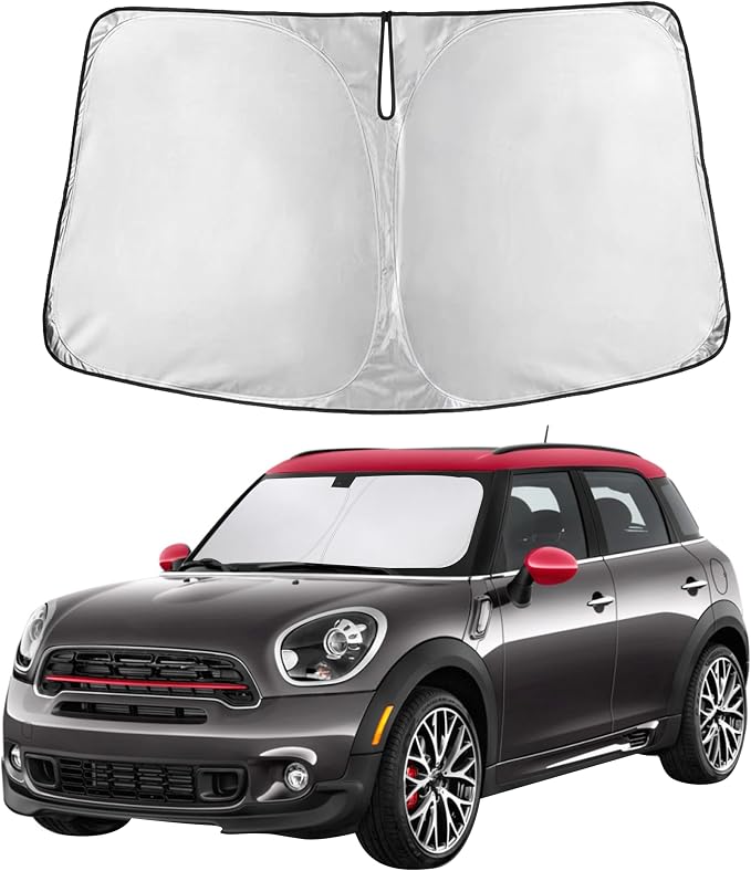 Autovir Windshield Sun Shade Fit for 2011-2015 2016 Mini Countryman Cooper | Sunshade, Front Car Window Shades Sun Visor, Blocks UV Rays & Heat, Car Accessories by Autovir