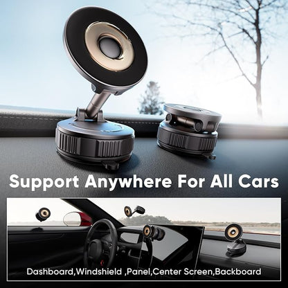 Car Phone Holder for Magsafe [80+LBS Max Suction & 2500gf Magnetic] | 360° Adjustable Car Phone Mount, Phone Holders for Your Car for iPhone 17 16 15 14 13 12 Pro Max Air Plus - Image 2