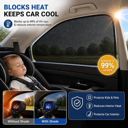 Car Window Shades for 2017-2025 Mazda CX-5 Rear Side Window Mesh Sun Shade | Rear Side Window Sunshade, Breathable Privacy Window Covers, UV Protection & Heat Insulation, for Baby Camping Napping, 2PCS - Image 2