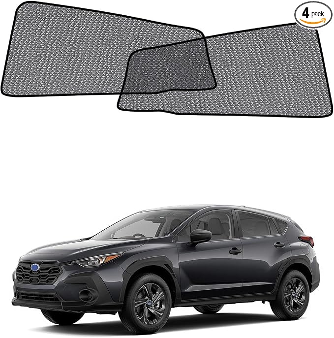 Car Window Shade for Crosstrek 2024 2025 2026,2 Pack UV & Glare Protection, Breathable Privacy Screen, Insect & Bug Blocker Magnetic Mesh Side Rear Sun Shades for Baby Camping, Napping & Travel by Unknown