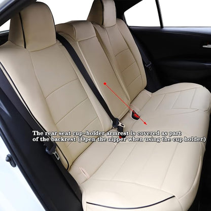 HKZ Customized Special seat Cover for Toyota Corolla (Beige, 2020-2022 Corolla XLE) - Image 3