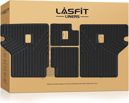 LASFIT Cargo Mat for Toyota 4Runner 2013-2024 (Only Fit 5-Seats) | All Weather Custom Fit Anti-Slip Pet Friendly Easy Clean TPE Rear Seat Backrest Mats for 5th Gen 4Runner, Black by LASFIT