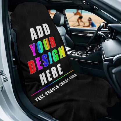 SEANATIVE Custom Car Seat Towel Covers with Storage Bag Seat Post Workout Sweat Washable Cover for Car Towel for Dog Pet Workout Outdoor Sport Activities - Image 2