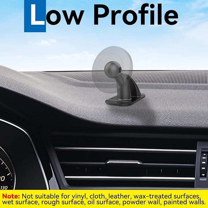 3 Pack Sticky 17mm Ball Mount for Car Mount Adhesive Replacement Magnetic Phone Holder MagSafe Mounting Base Dashboard Sticker 3M VHB Tape - Image 3