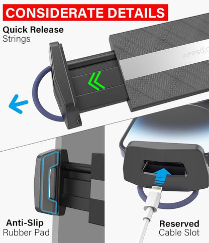 APPS2Car Solid Cup Holder Tablet Mount for Car, iPad Car Mount for Truck | Adjustable Height, Low Profile Road Trip Essentials Compatible with 4.7-13" iPad Pro Air Mini Fire iPhone Cell Phone - Black - Image 6