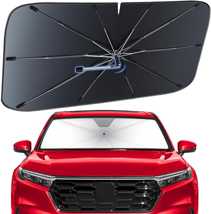 Windshield Sun Shade Umbrella for Honda CRV 2023-2026 Front Window Shield | Heat-Reflective Window Shade, Umbrella Sunshade Cover Blocks Heat, Protects Interior, Vehicle-Specific Precision Fit by Fshaanys