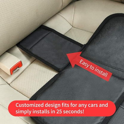 Kaiphy Car Seat Protector - Seat Protection Mat - Thick Padding - Durable, Waterproof Fabric, Leather Reinforced Corners & 3 Pockets for Handy Storage (2 Pack) Gray - Image 5