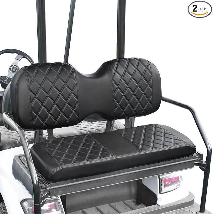 NOKINS Golf Cart Rear Seat Covers for ICON i40, Star EV & Advanced EV | Diamond Pattern；UV Resistant；All-Weather Protection by NOKINS-GolfCartPartsFactory