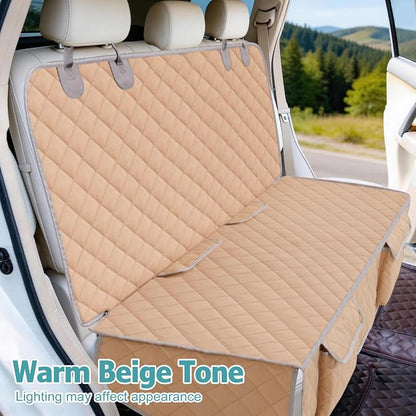 Bark Lover Dog Car Seat Cover for Back Seat Waterproof Backseat Protector, Nonslip Rear Seat Cover for Kids,Universal Size Fits Cars Trucks SUVs (Beige) - Image 4