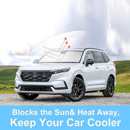 Front Windshield Sun Shade Foldable Car Front Window Sun Shade Windshield Shade Custom Fit for 2023-2025 2026 Honda CRV SUV Block UV Rays Accessories Heat Keep Cooler - Image 4