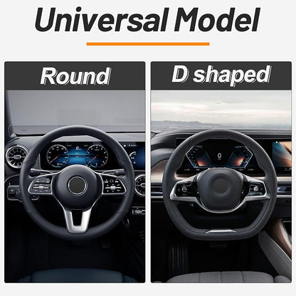 KAFEEK Elastic Stretch Steering Wheel Cover, Universal 15 Inch, Rose Red | Breathable Ice Silk Microfiber, Non-Slip Grip, Warm in Winter and Cool in Summer, Odorless - Image 4