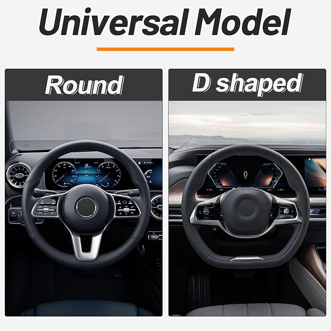 KAFEEK Elastic Stretch Steering Wheel Cover, Universal 15 Inch, Black | Warm in Winter and Cool in Summer, Microfiber Breathable Ice Silk, Anti-Slip, Odorless, Easy Carry - Image 5