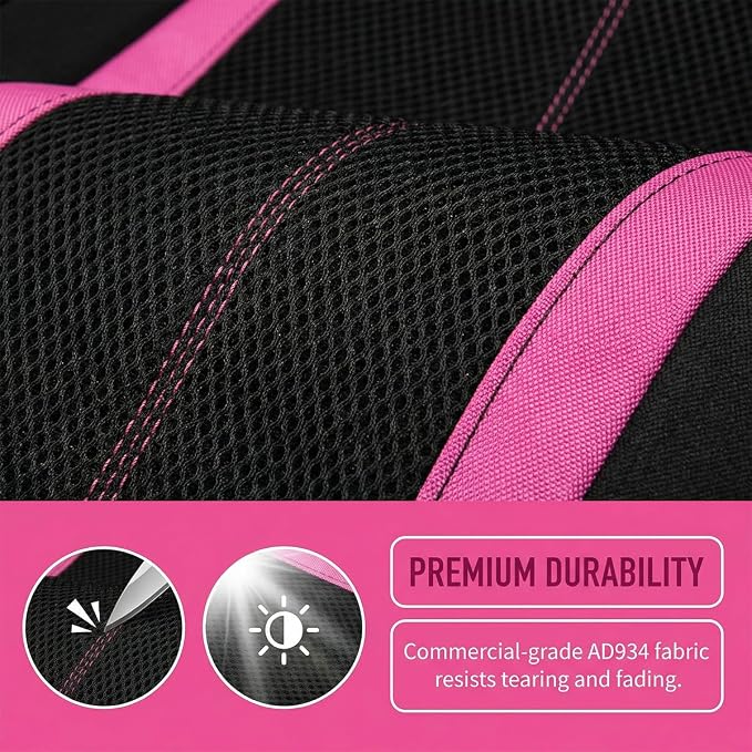 Car Seat Covers, Breathable Split Anti-Slip Vehicle Front Seat Protector with Removable Headrest Guard, Automotive Interior Chair Protective Covers, Universal for SUV Automobile Truck (Pink) - Image 4