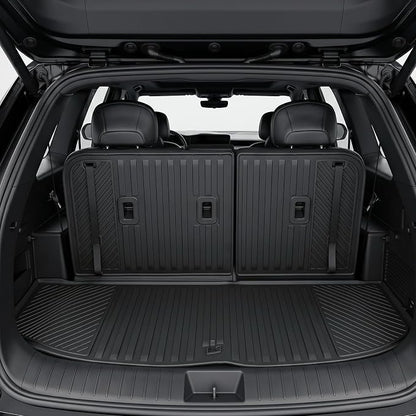AUXKO Floor Mats Cargo Mat Backrest Mat for 2027 Kia Telluride Hybrid | High Wall,All-Weather,All Season,Odorless,Anti Slip,Rain&Salt Resistant,TPE Material,Black,Accessories,Pet Friendly - Image 8