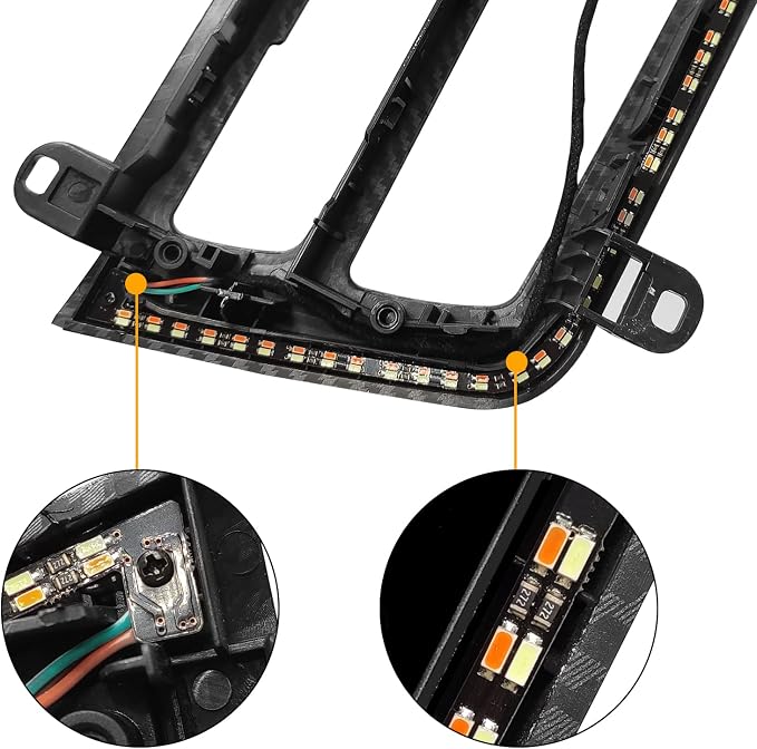 Jaronx for BMW LED Console Panel Ambient Light for 3' F30 F31 4' F32 F33 | Radio AC Control Panel Ambient Lights Console Panels Replacement with Dual Color LED Lighting - Image 4