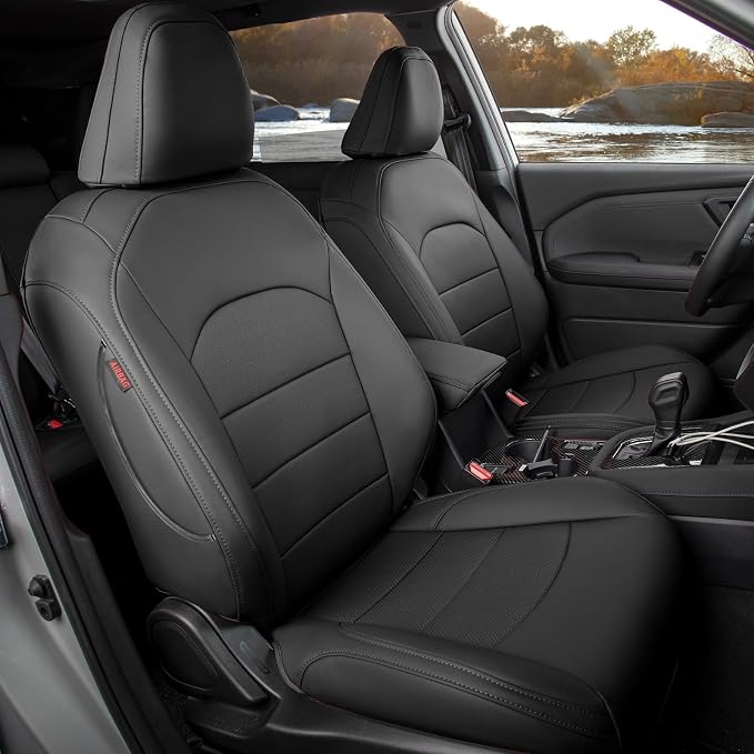 Custom Seat Covers for 2026 Subaru Forester,Rear w/No Armrest,Faux Leather | Full Set Suv Seat Cushion,Easy Installation,Factory Look,Waterproof Car Seat Protector (Black) by Coverdream