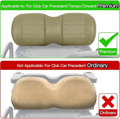 NOKINS Golf Cart Seat Covers 4 Piece Fits Club Car Precedent Premium Seat | Front and Rear Seat Vinyl Covers, Golf Cart Accessories, No Staples(Brown&Brown 8438) - Image 8