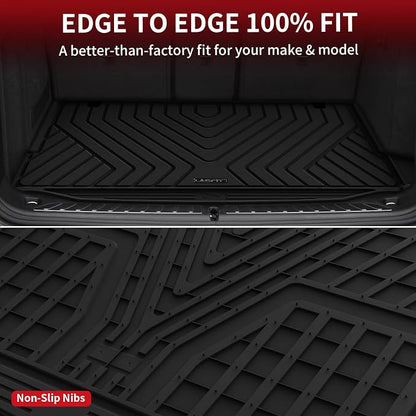 LASFIT Cargo Mats for BMW X3 Gas 2018-2024 30i/M/M40i/M | Without Spare Tire, Not Fit X3 30e or Luggage Compartment Package, All Weather TPE Custom Fit Trunk Liner, Black - Image 4