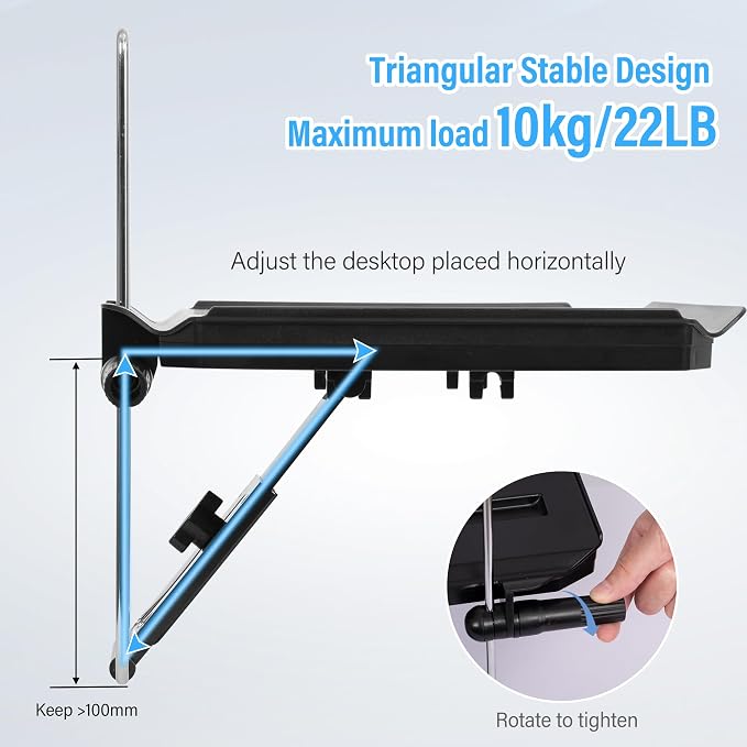 VarCozy Car Steering Wheel Tray, Foldable Hanging Rear Headrest Car Tray with Expandable Tray and Beverage Cup Slot, Portable Car Desk for Laptop Work, Eating, Drinking, and Doodling - Image 7