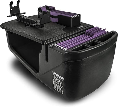 AutoExec AE-FMEF-PI-PS-BT Efficiency FileMaster Car Desk for Your Vehicle Workstation and Mobile Office, Black with 400 watt Power Inverter and Printer Stand | 400 Watt Power Inverter, Printer Stand, Vehicle Workstation, Mobile Office by AutoExec