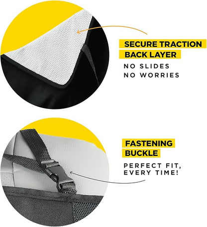 lebogner Car Seat Protector for Baby and Child – Non-Slip, Thick Padded Cover with 2 Mesh Pockets – 1 Pack - Image 7