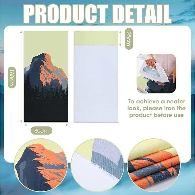 Hahafelt 2 Pack Car Seat Towel Covers Athletic Running Towel Performance Microfiber Post Workout Sweat Washable Cover Non Slip for Seat Outdoor Sport (Yosemite) - Image 2