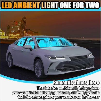 smilfuy Car LED Strip Light, Cigarette Lighter Car Interior Decorative Lamp | 12V Under Dash Ambient Night Light, 24 LEDs RGB Neon Interior Atmosphere Lights, LED Ambient Lights for Car SUV, Ice Blue - Image 3