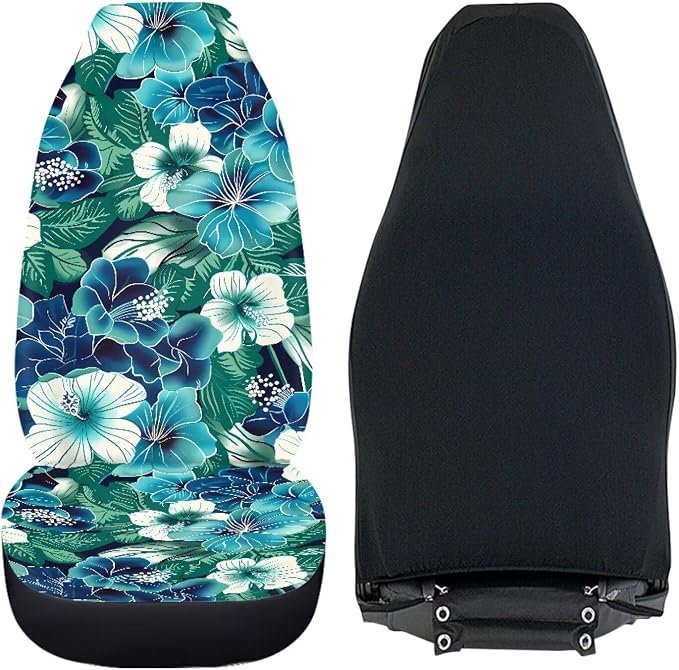 Hawaii Floral Seat Covers for Cars Front Seat, Tropical Hibiscus Seat Covers Car Seat Protectors for Women Men Automotive Interior Covers Universal fit SUV Truck Van Sedans - Image 4