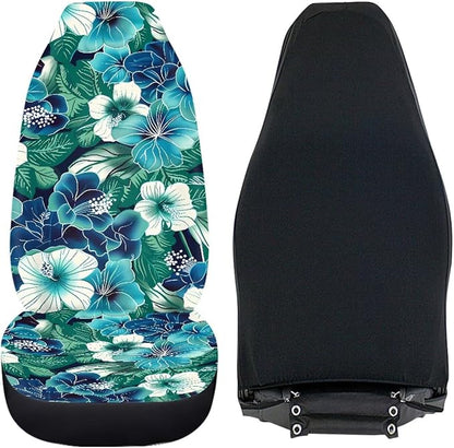 Hawaii Floral Seat Covers for Cars Front Seat, Tropical Hibiscus Seat Covers Car Seat Protectors for Women Men Automotive Interior Covers Universal fit SUV Truck Van Sedans - Image 4