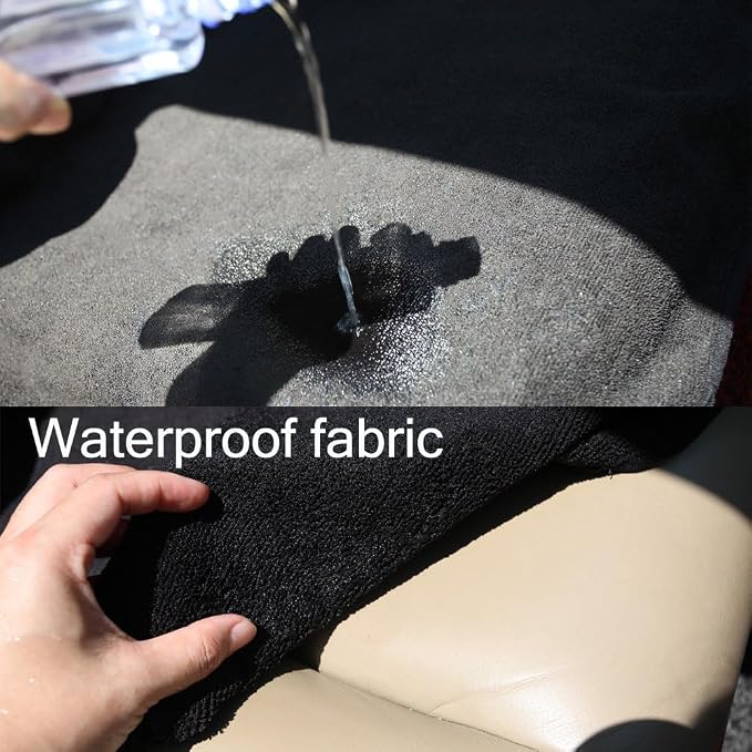 Back Seat Cover Waterpoof Rear Bench Towel Seat Cover for Gym Swimming Surfing Running, Non-Slip Rear Seat Protector Universal Fits Most Auto Truck Van and SUV (Bench Black) - Image 2
