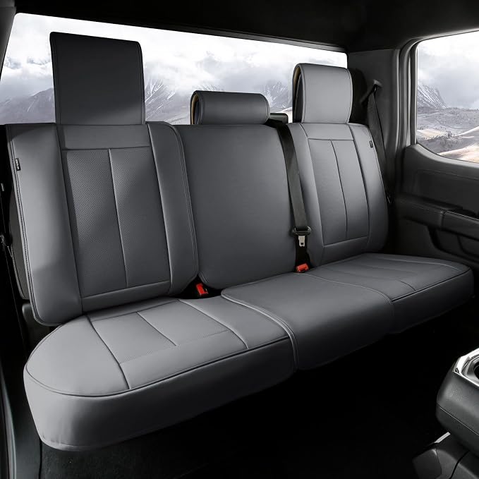 Coverland Custom SUV Car Seat Covers for 2009-2018 Subaru Forester | Premium Waterproof Faux Leather Non-Slip Memory Foam Airbag Compatible Custom Fit Interior Protector [Rear Seat-Dark Gray] by Coverland