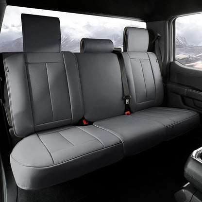 Coverland Custom SUV Car Seat Covers for 2009-2018 Subaru Forester | Premium Waterproof Faux Leather Non-Slip Memory Foam Airbag Compatible Custom Fit Interior Protector [Rear Seat-Dark Gray] by Coverland