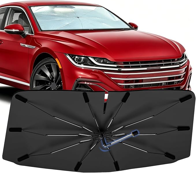 Windshield Sun Shade Umbrella for Volkswagen Arteon 2019–2026 Front Window | Double Layer Sunshade for Front Windshield for Arteon,Aotmotive UV Protection Sun Blocker & Heat Shield by Bocvam