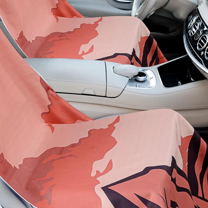 2 Pack Car Seat Towel Cover with Storage Bag, Death Valley National Park | 63 x 32 in Car Towel Seat Cover Non Slip Waterproof, Gym Workout Swimming Running, Machine Washable Sweat Absorbent Protector - Image 3